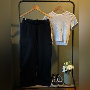 Aritzia Mega Fit Sweatfleece Cargo Pant